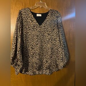 Adrienne Leopard Print Blouse